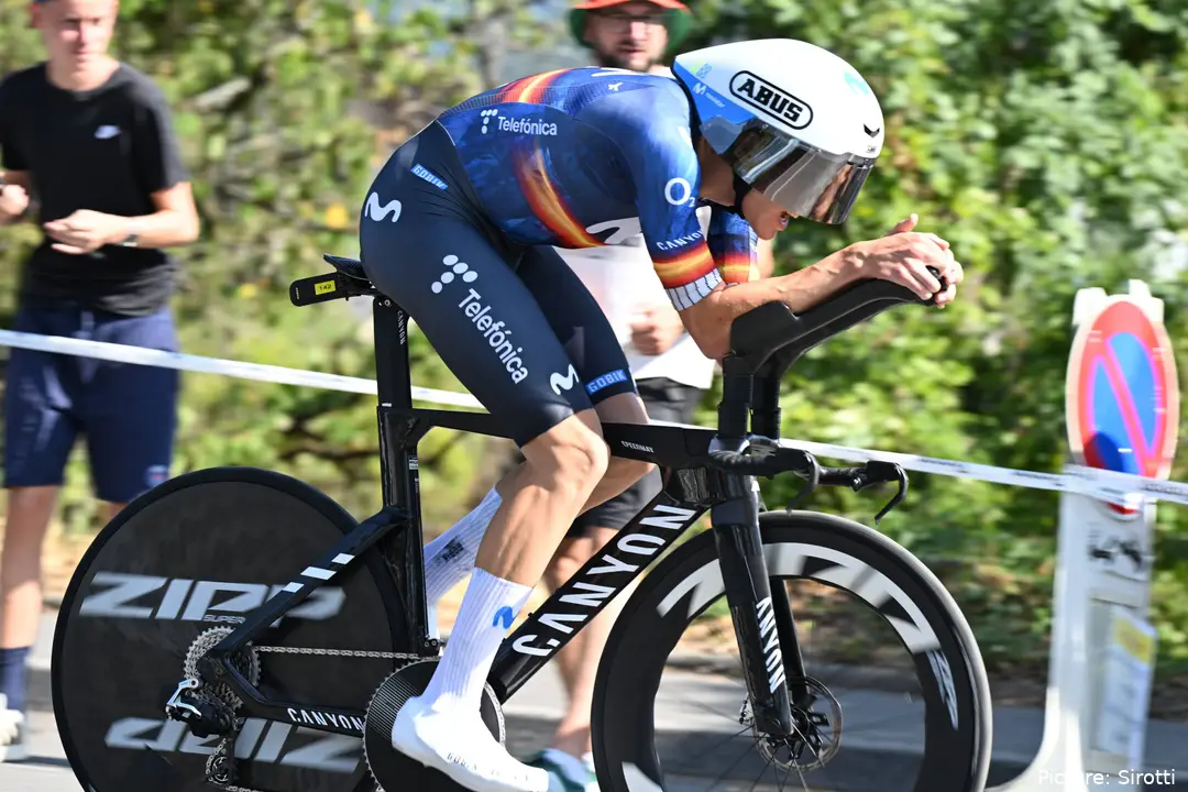 Pablo Castrillo, en la contrarreloj individual del Tour de Francia 2026.