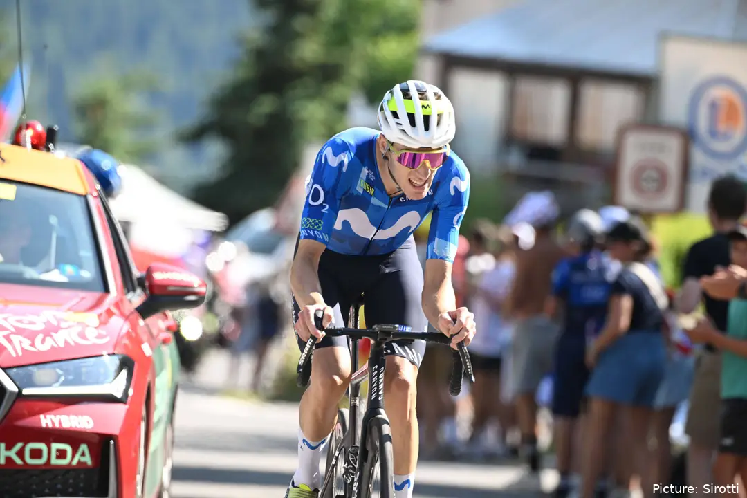 Pablo Castrillo, en el Tour de Francia 2026 con Movistar Team.