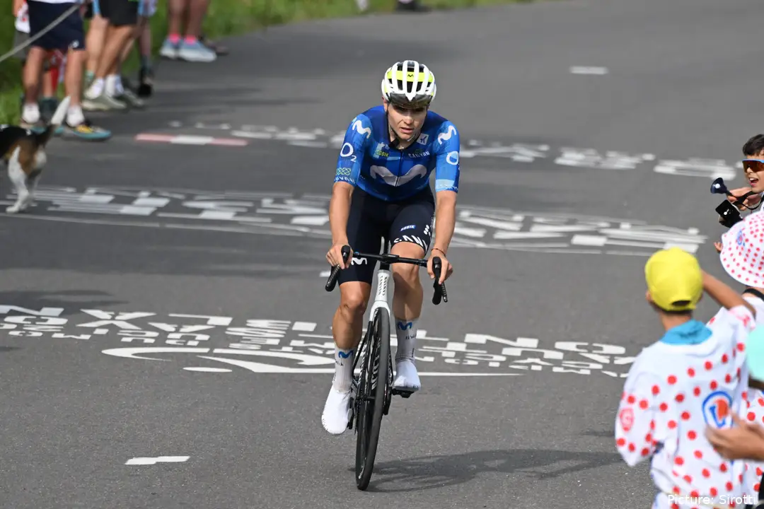 Raúl García Pierna, en el Tour de Francia 2026 con Movistar Team.