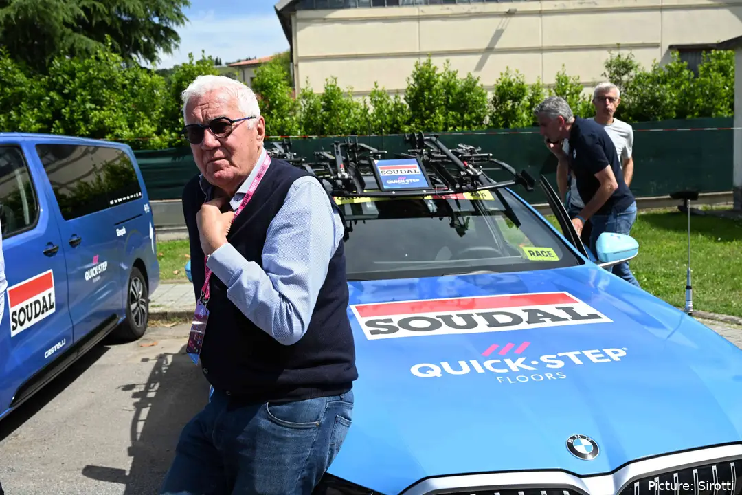 Patrick Lefevere en el Giro d’Italia 2026