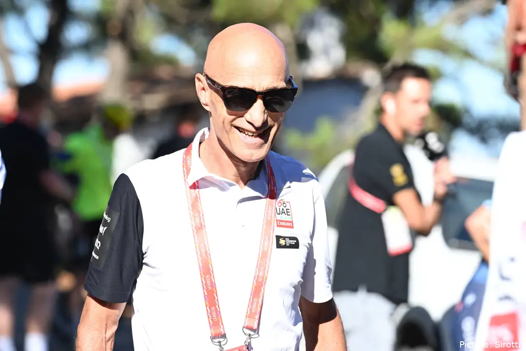Mauro Gianetti en la etapa 19 de la Vuelta a España de 2026