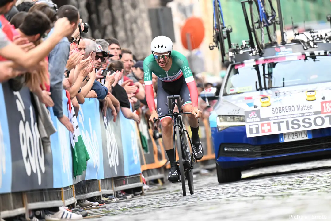 Matteo Sobrero on his way to finish 4th on stage two
