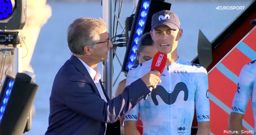 Enric Mas na apresentação da Vuelta 2024 em Lisboa