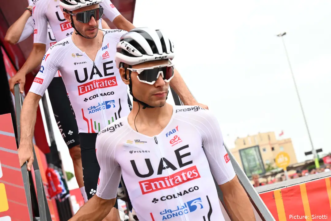 Filippo Baroncini represents UAE Team Emirates at the Vuelta a Espana
