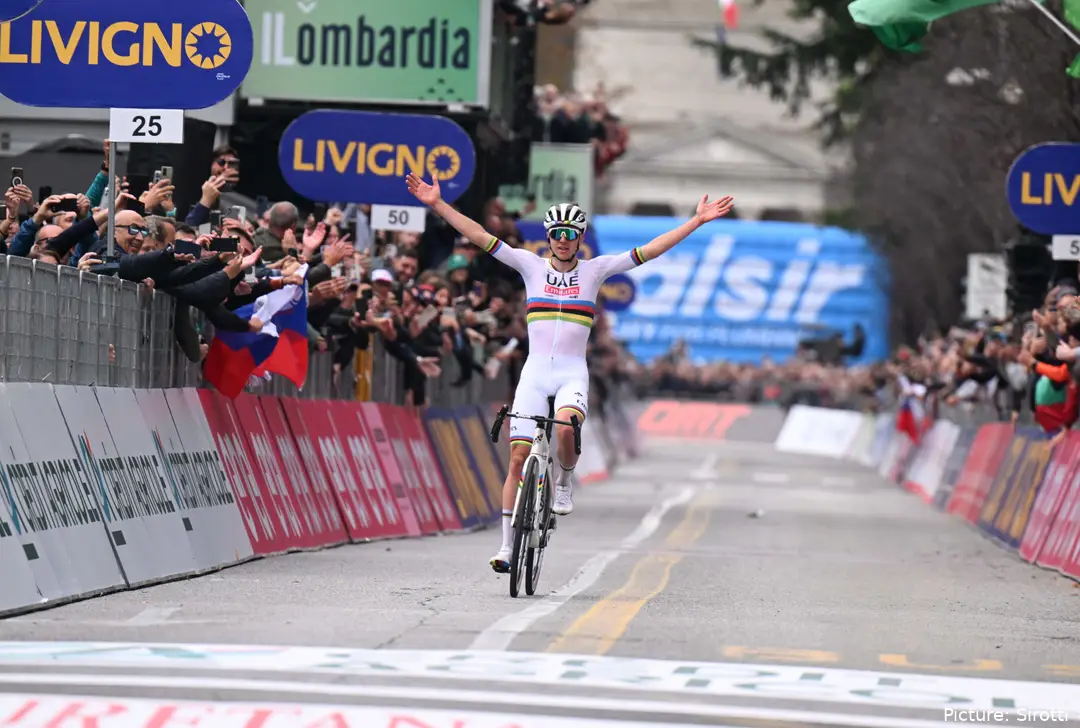 Tadej Pogacar conquistou a Il Lombardia pelo quarto ano consecutivo