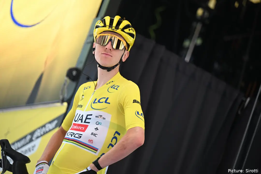 Tadej Pogacar continues strongly in the yellow jersey