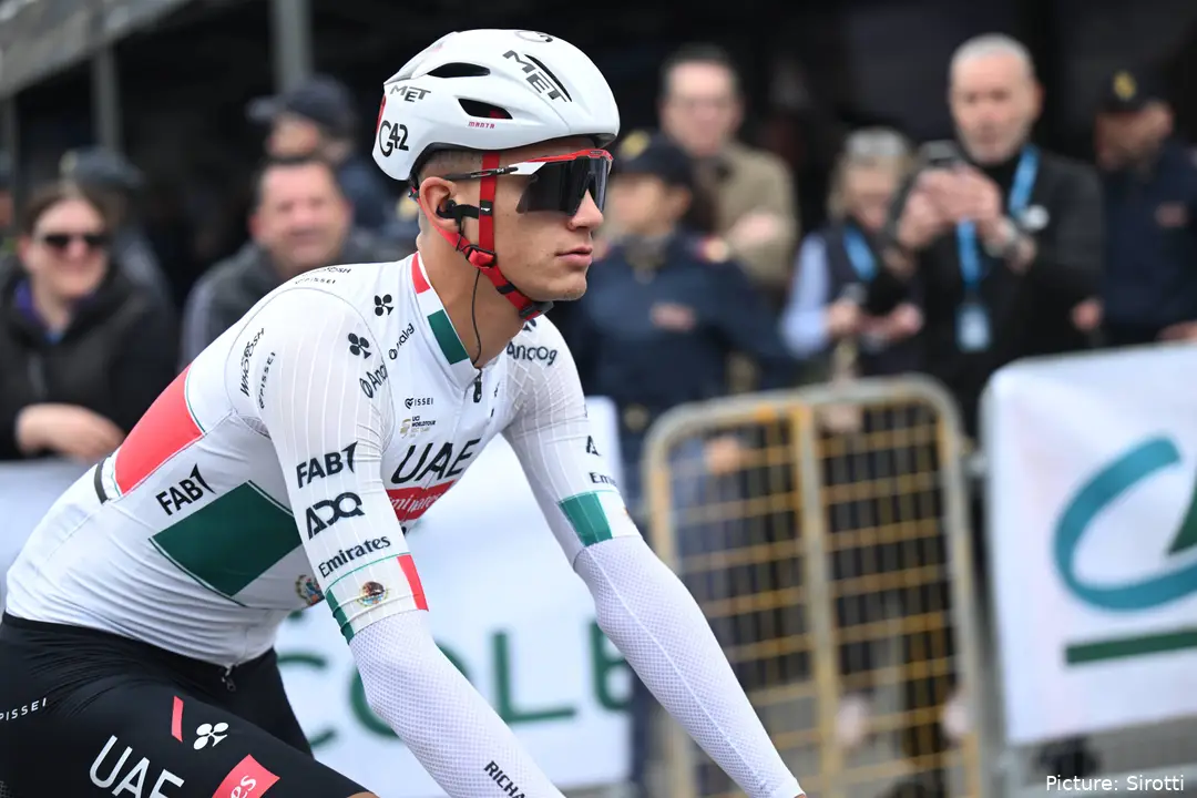 Isaac del Toro ahead of stage 2 at the 2026 Tirreno-Adriatico