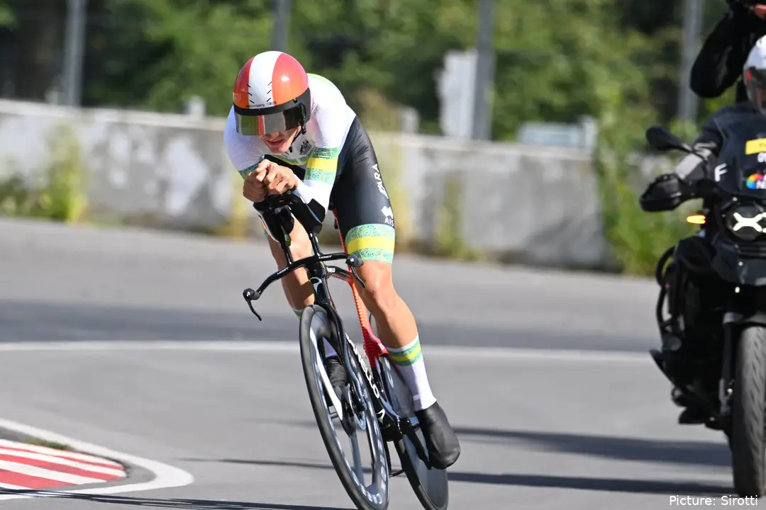 Cameron Rogers during the time trial
