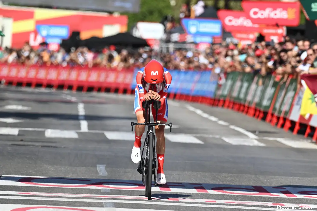 Enric Mas during the time trial at the Vuelta a España