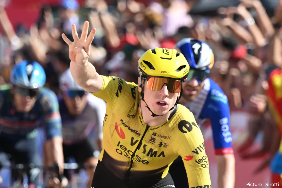 Matthew Brennan at the 2026 Vuelta a Espana