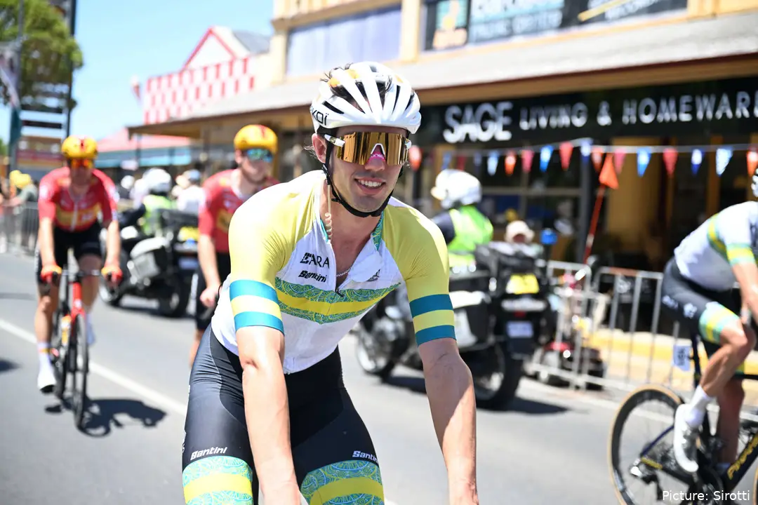 Australian national champion Patrick Eddy at the Tour Down Under