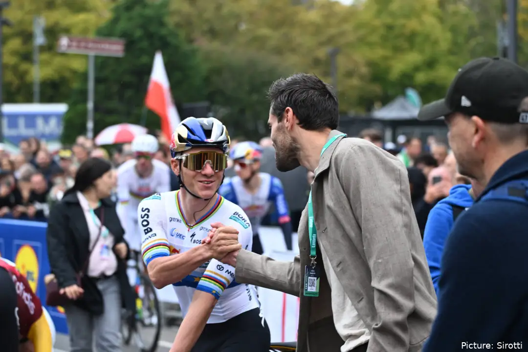 Remco Evenepoel and Tom Dumoulin ahead of Il Lombardia 2026
