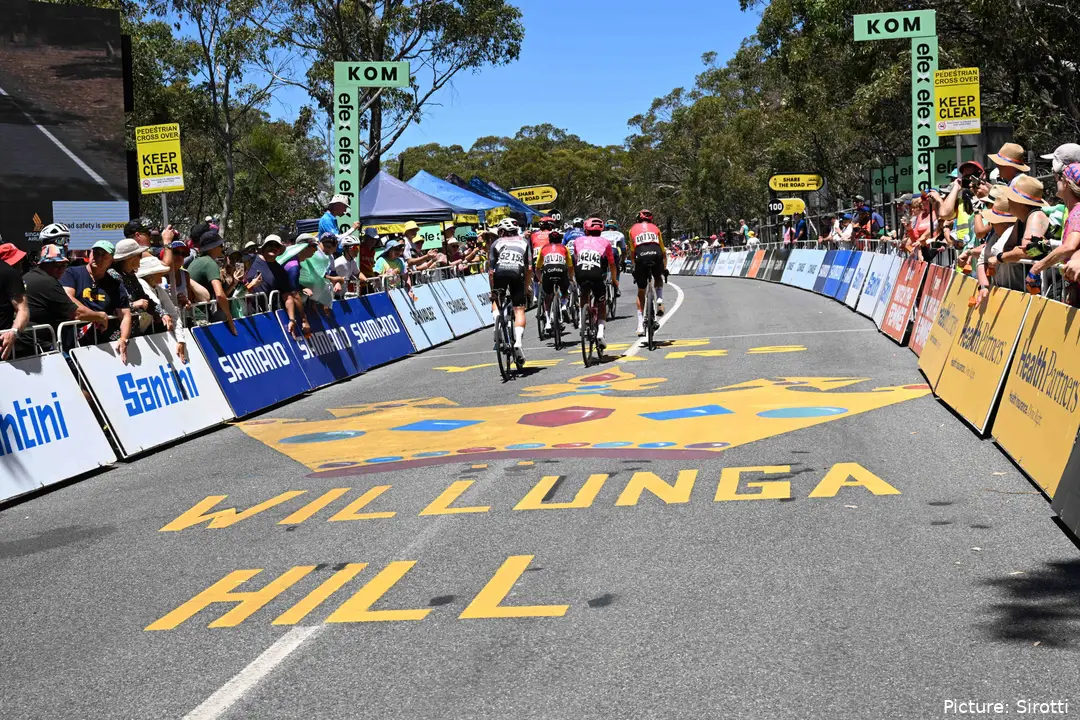 Die Fahrer stehen häufig vor dem Willunga Hill, der den Tour Down Under maßgeblich prägt