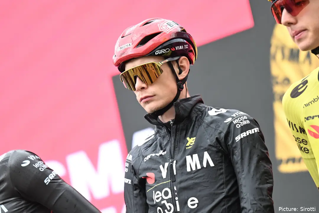 Jonas Vingegaard blieb auf der 11. Giro-Etappe aufmerksam – und haderte anschließend mit seiner Reifenwahl