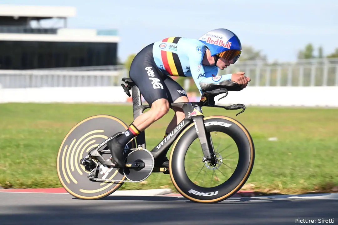 Remco Evenepoel in Aktion.