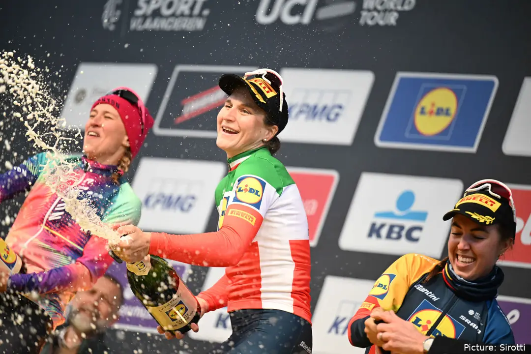 Elisa Longo Borghini wint de Ronde van Vlaanderen