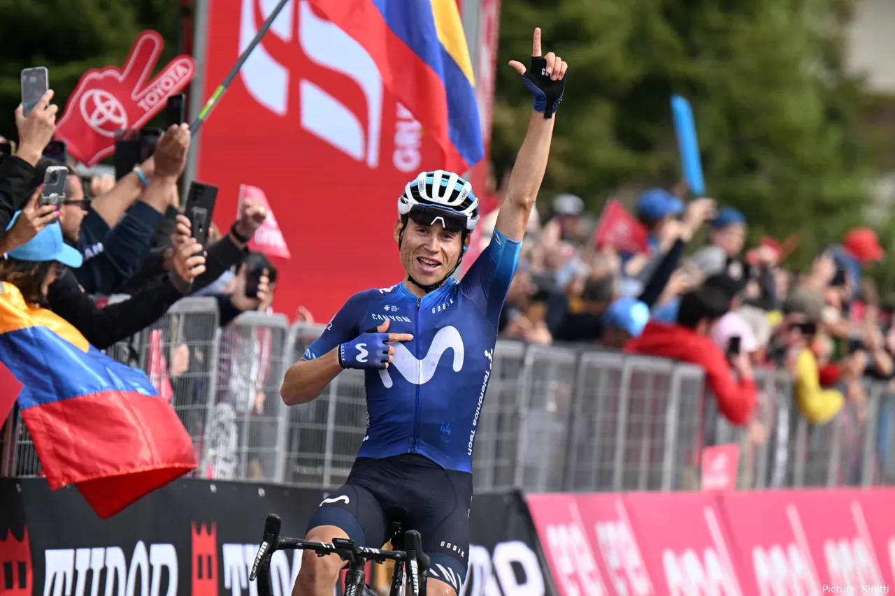 Einer Rubio, ganador de etapa en el Giro de Italia 2023.