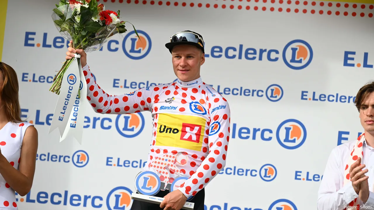 Jonas Abrahamsen también vistió el maillot de la montaña durante el Tour de Francia
