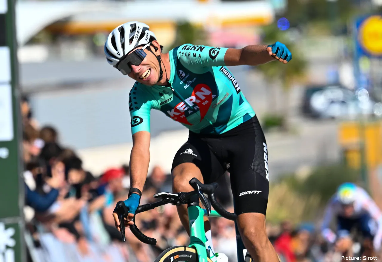 Diego Uriarte, ganador de etapa en la Vuelta a Andalucía 2025.&nbsp;
