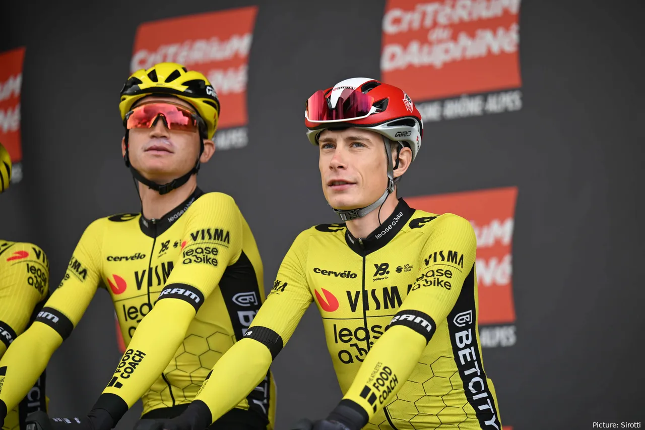 Sepp Kuss y Jonas Vingegaard, los hombres fuertes de Visma - Lease a Bike en el Critérium du Dauphiné 2025