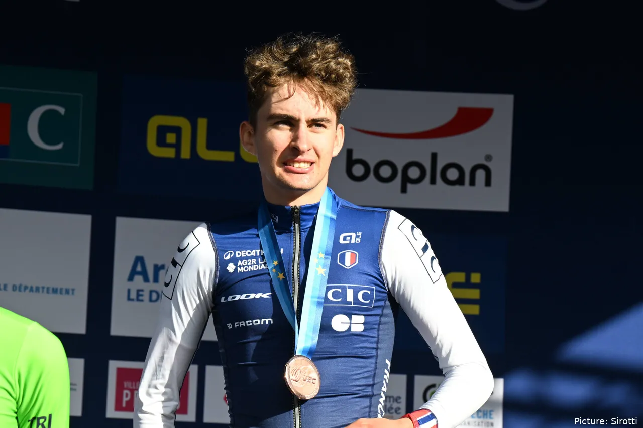 Paul Seixas fue 3º en el Europeo solo por detrás de Pogacar y Evenepoel