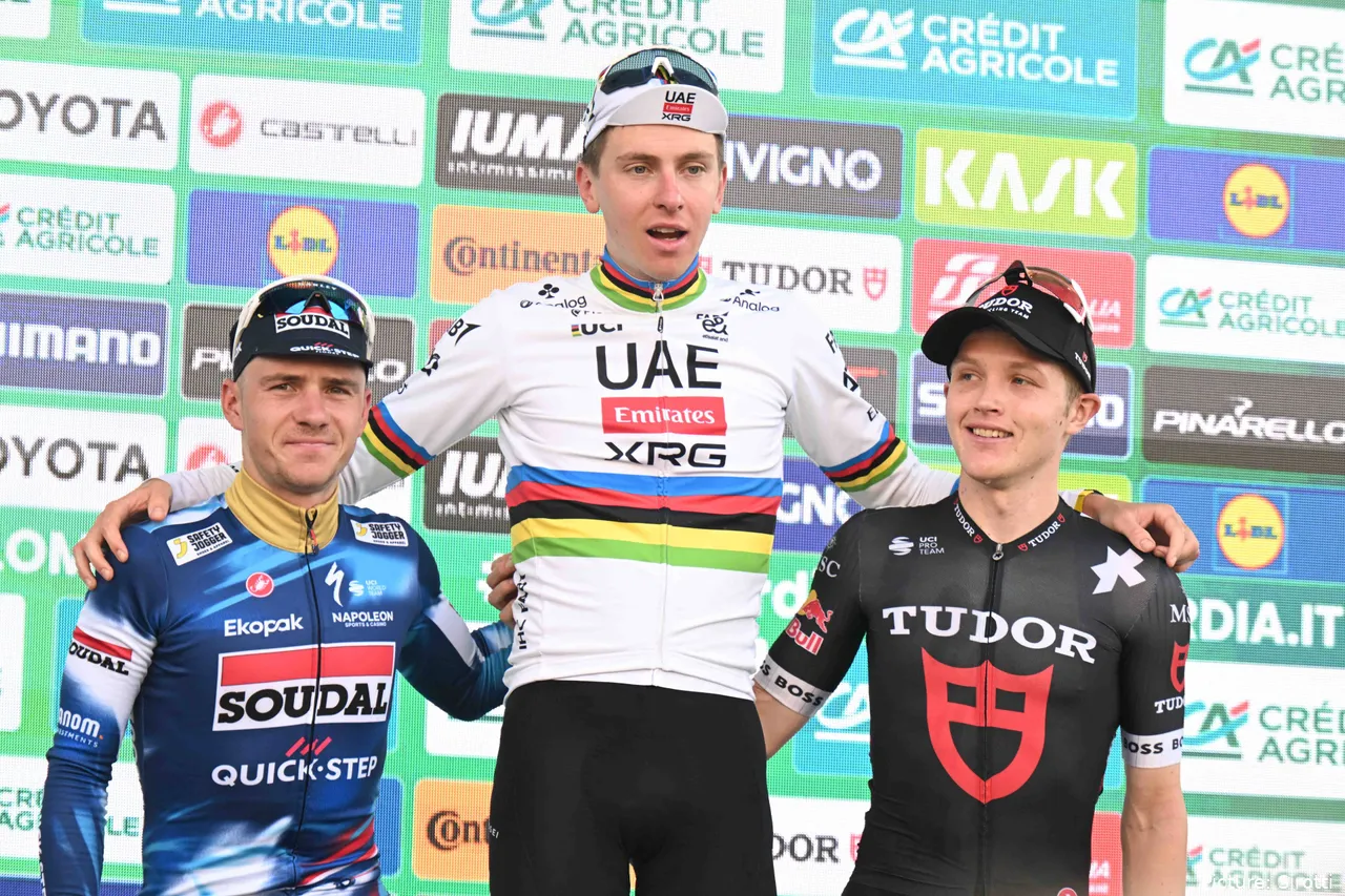 Remco Evenepoel, Tadej Pogacar, Michael Storer