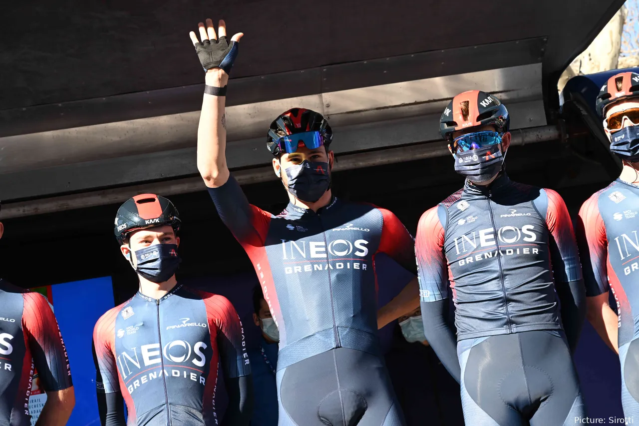 Filippo Ganna at the start of Etoile de Bessèges