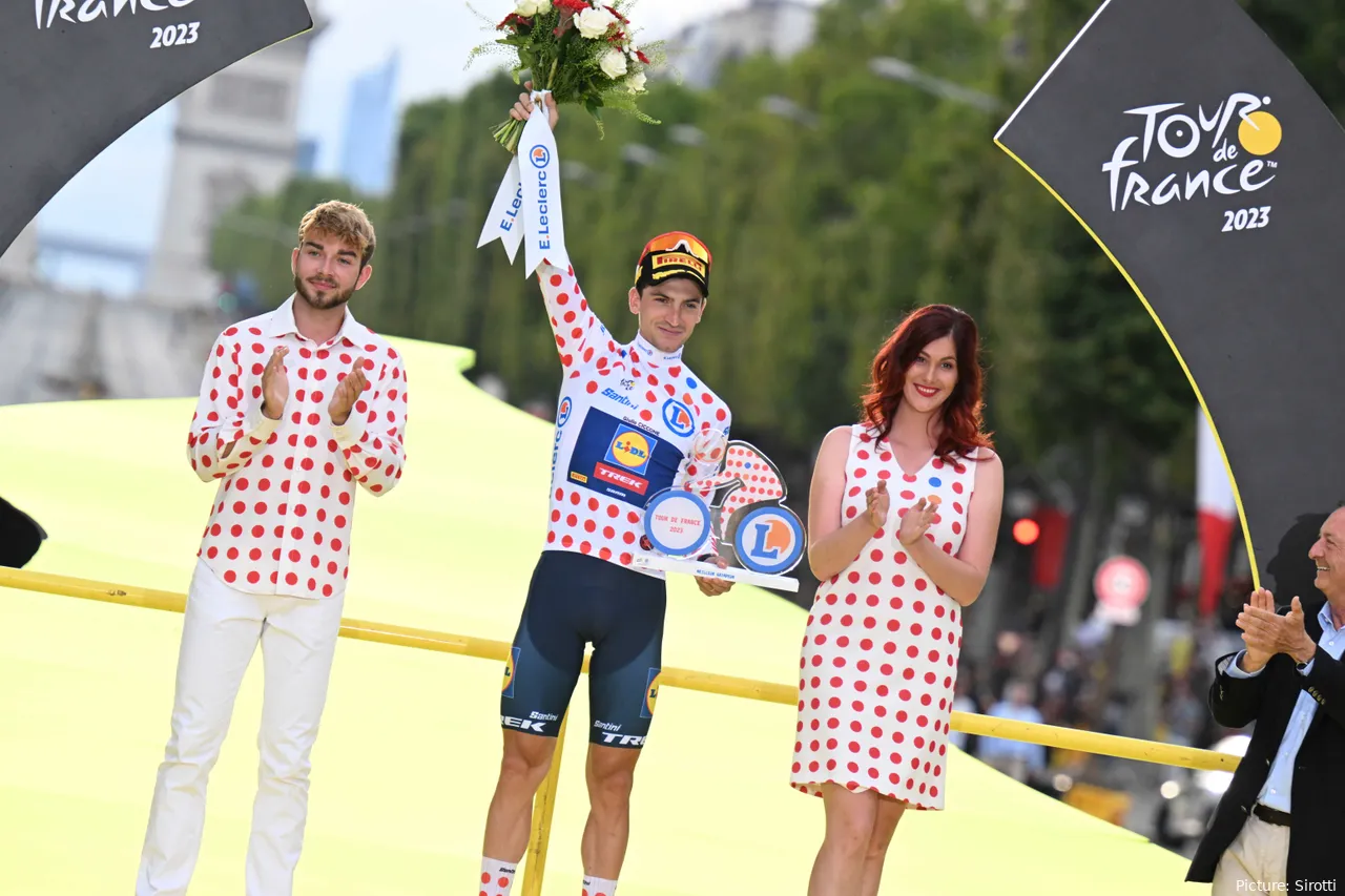 Ciccone won the polka-dot jersey at the 2023 Tour de France