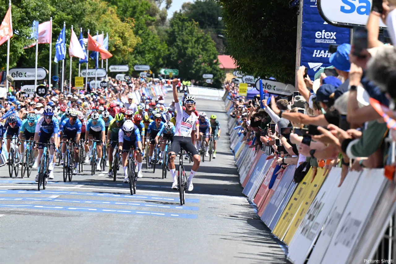 Del Toro taking victory at the Tour Down Under