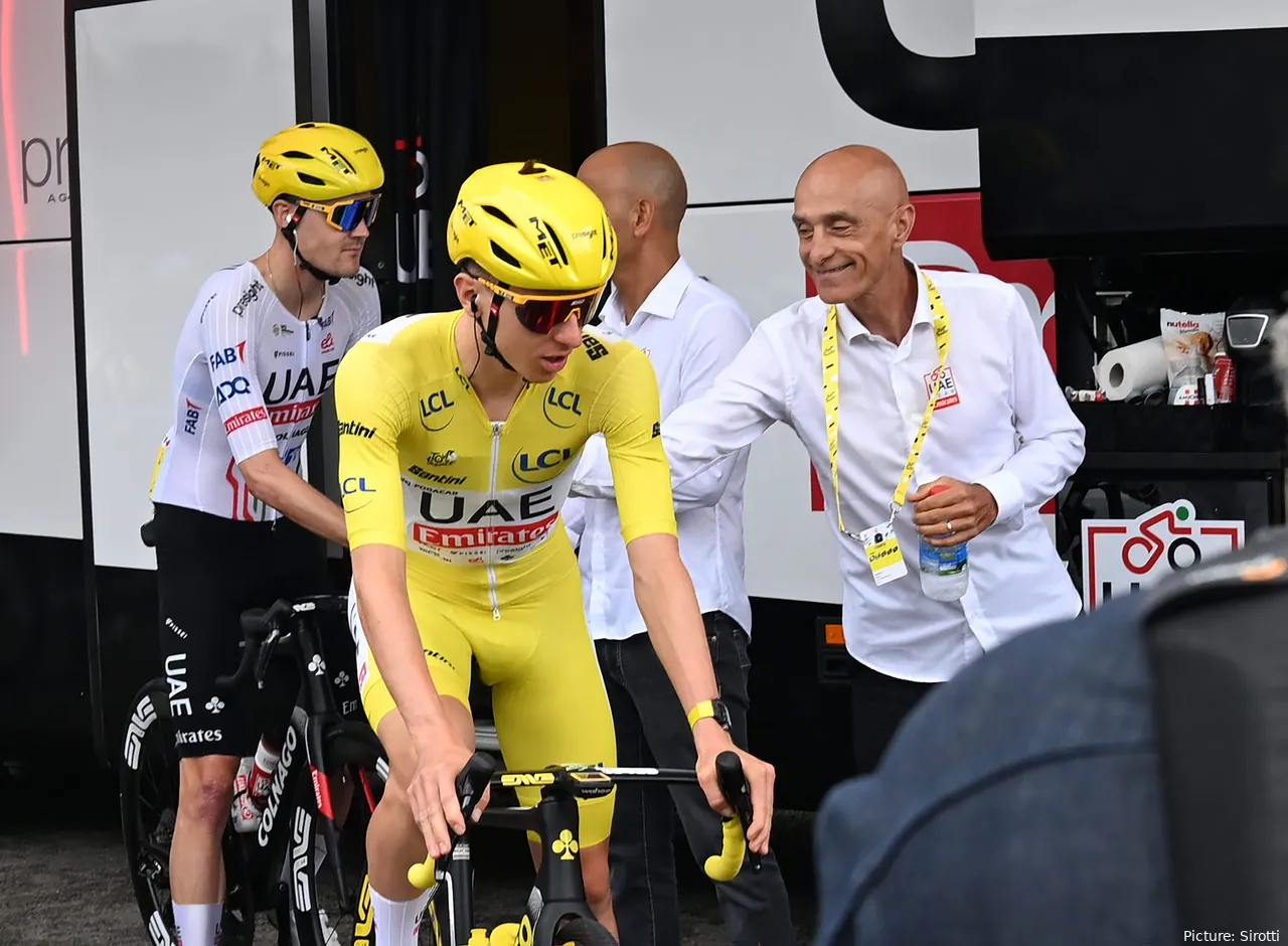 Tadej Pogacar lidera o Tour de France com 1:04 para Evenepoel e 1:15 para Vingegaard