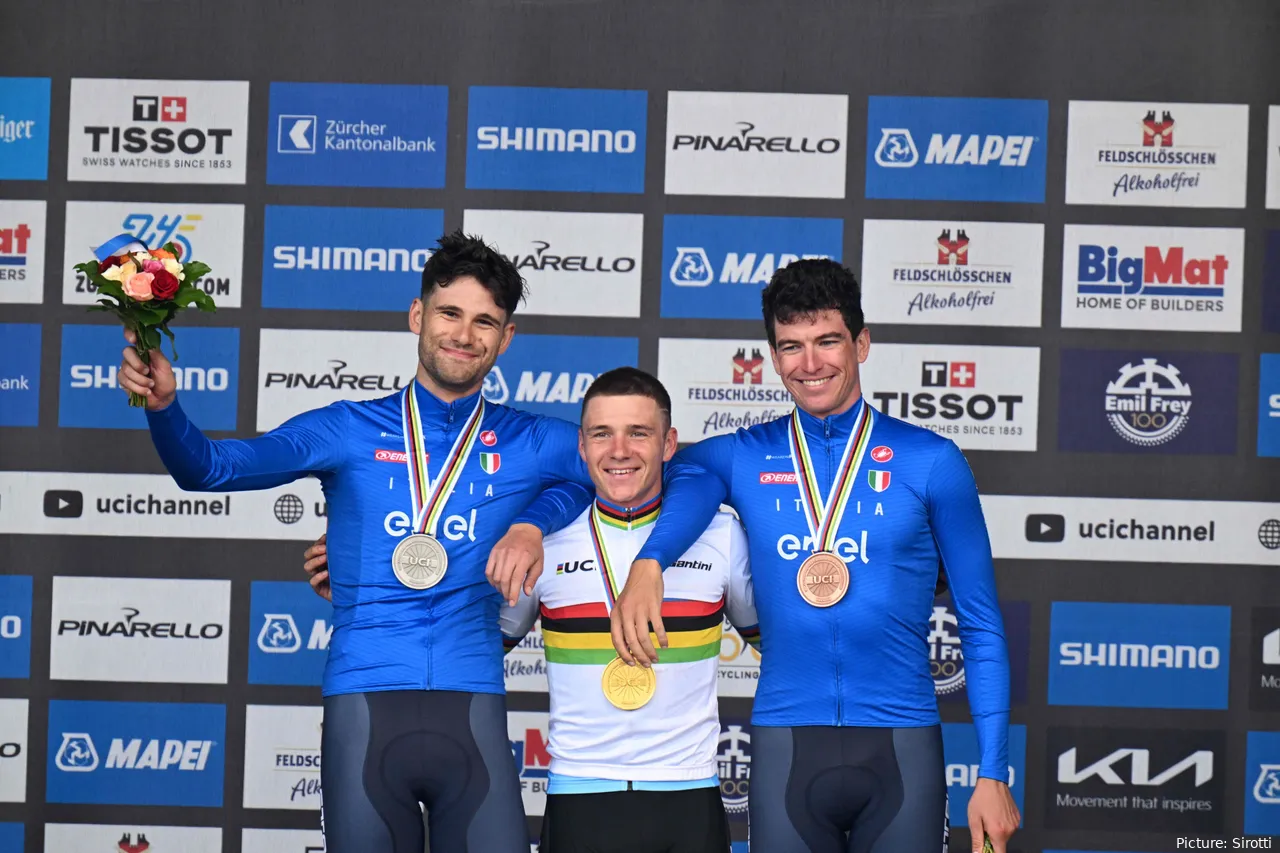 A segunda medalha de ouro conquistada num Campeonato do Mundo de contrarrelógio por Evenepoel