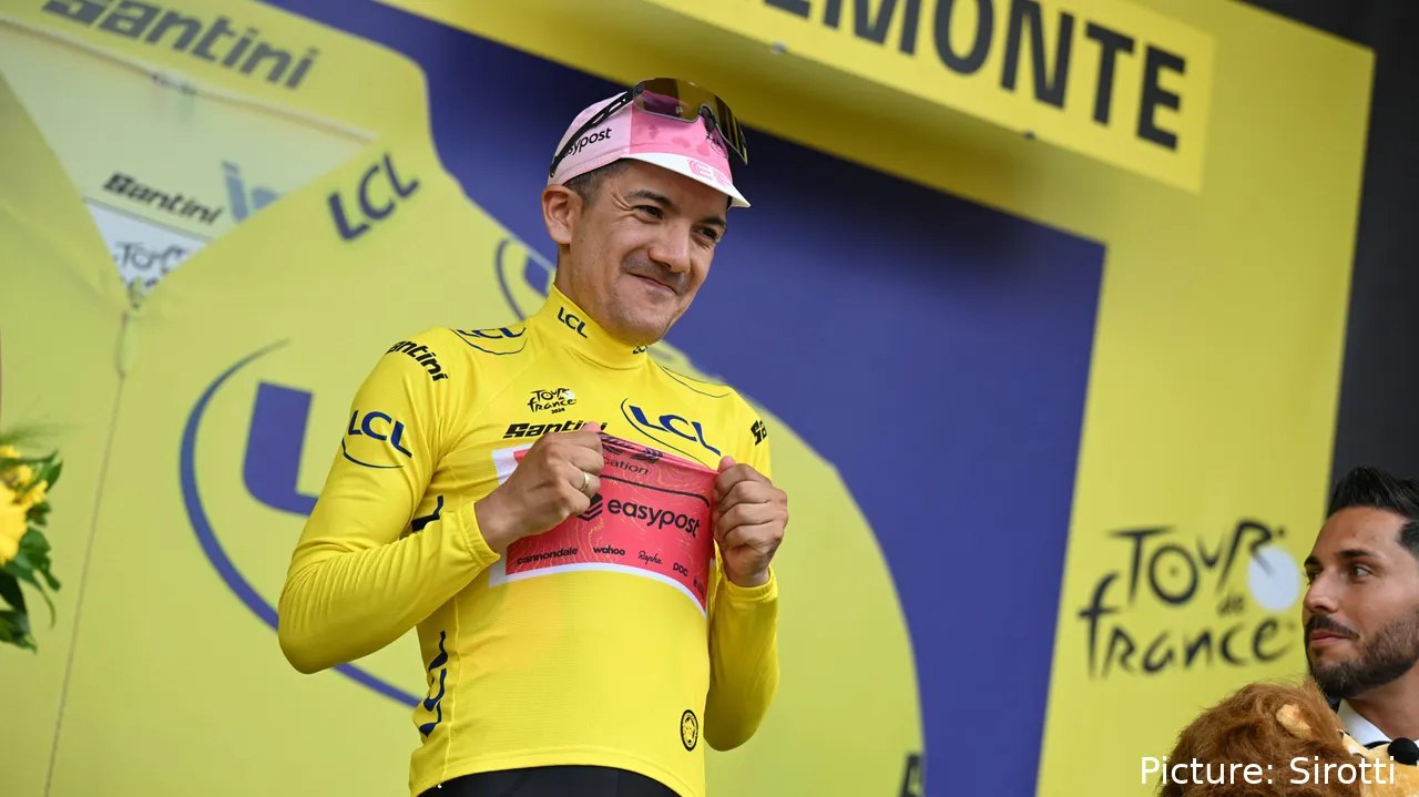 Richard Carapaz deu a última vitória à EF no Tour, no ano passado