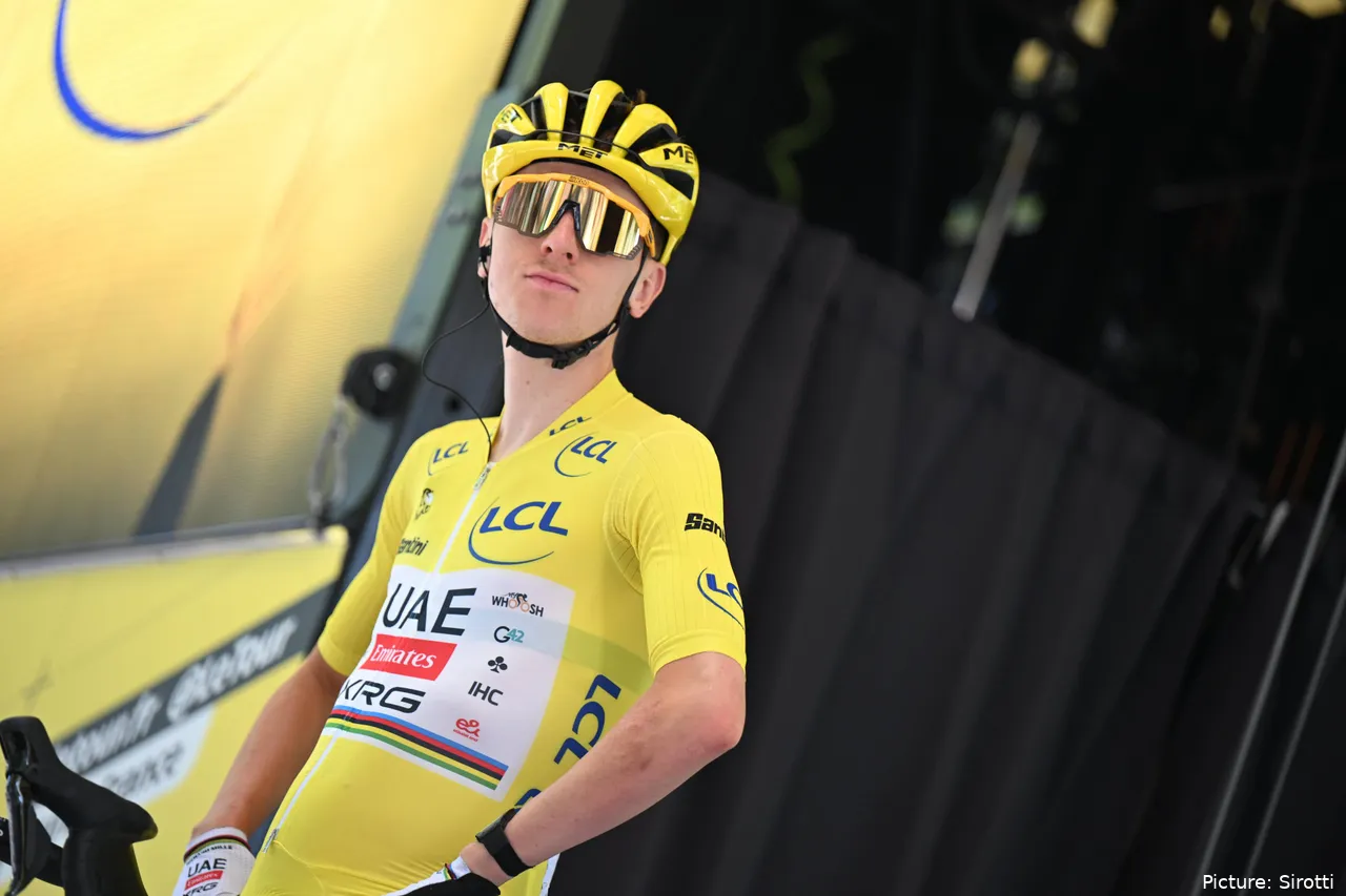 Tadej Pogacar continues strongly in the yellow jersey