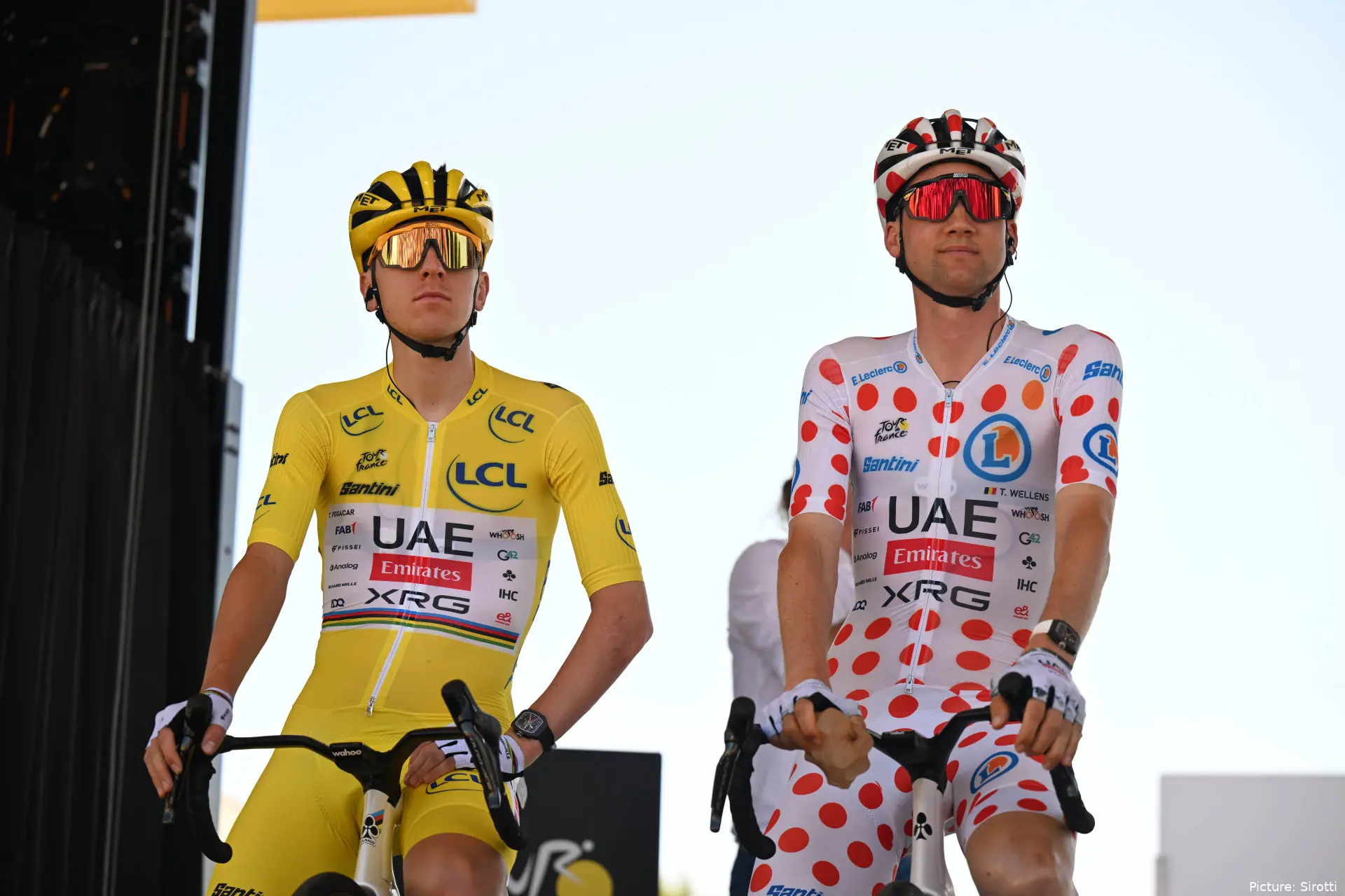 Pogacar y Wellens liderando a la vez la montaña y la general