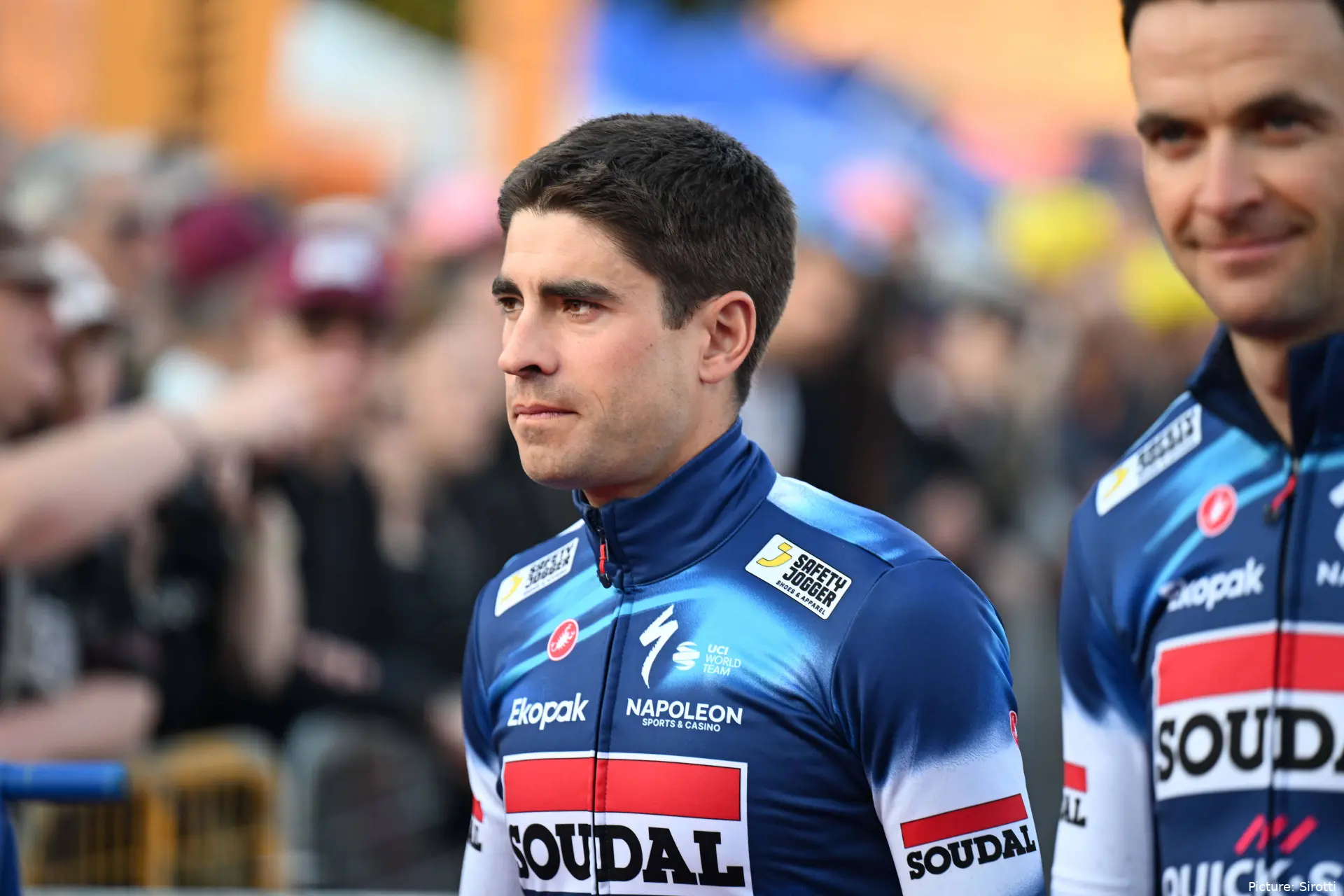 Landa, concentrado antes de una carrera
