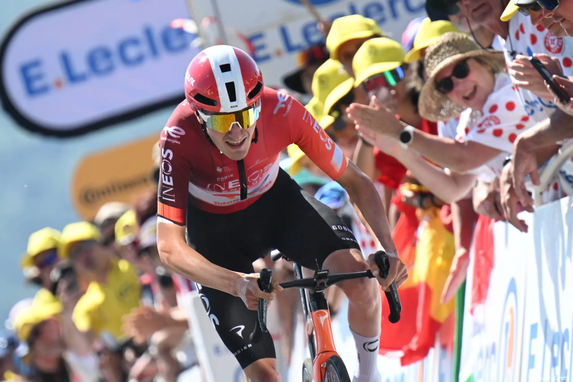 Carlos Rodríguez, en el Tour de Francia 2025