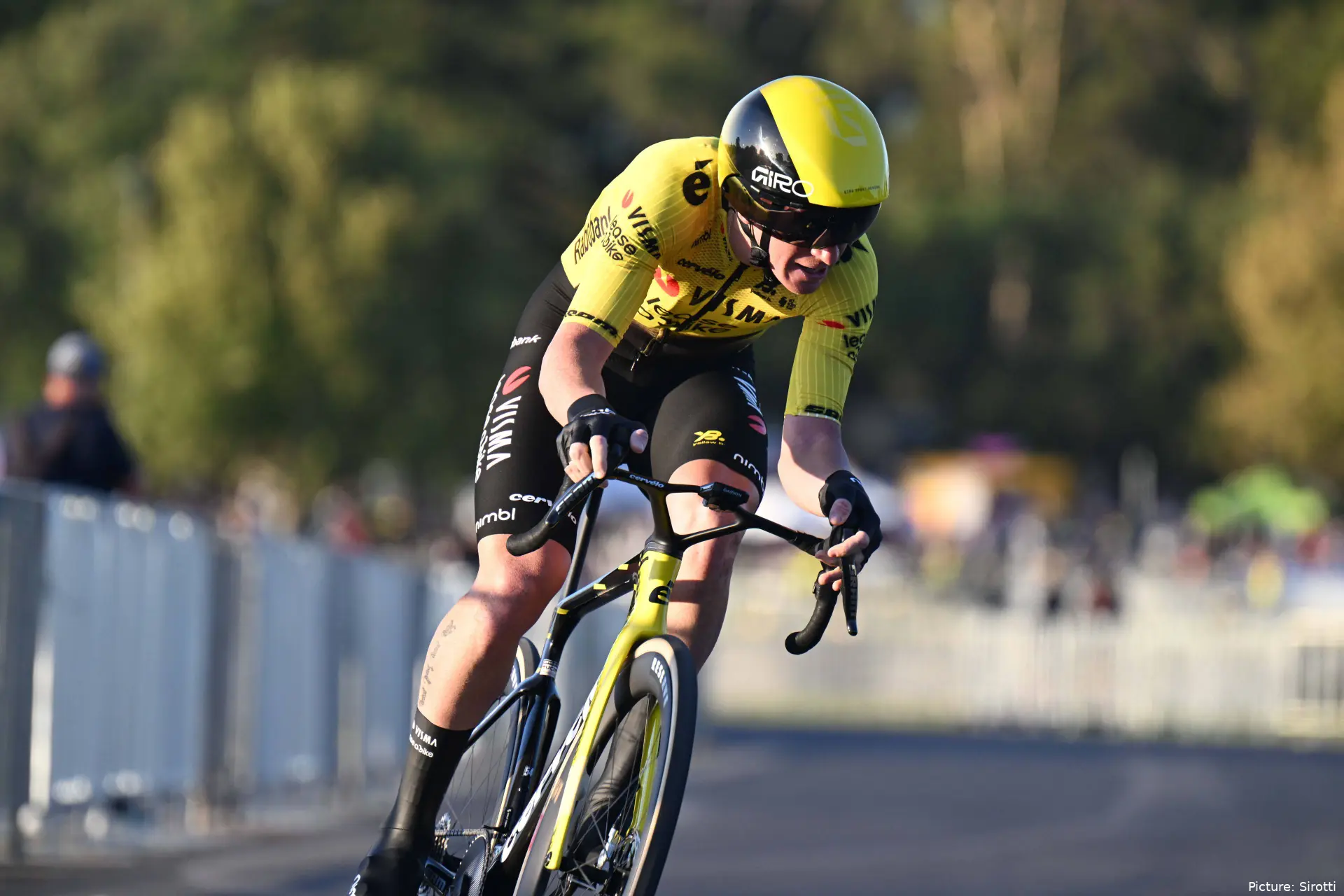 Filippo Fiorelli durante el prólogo del Tour Down Under 2026