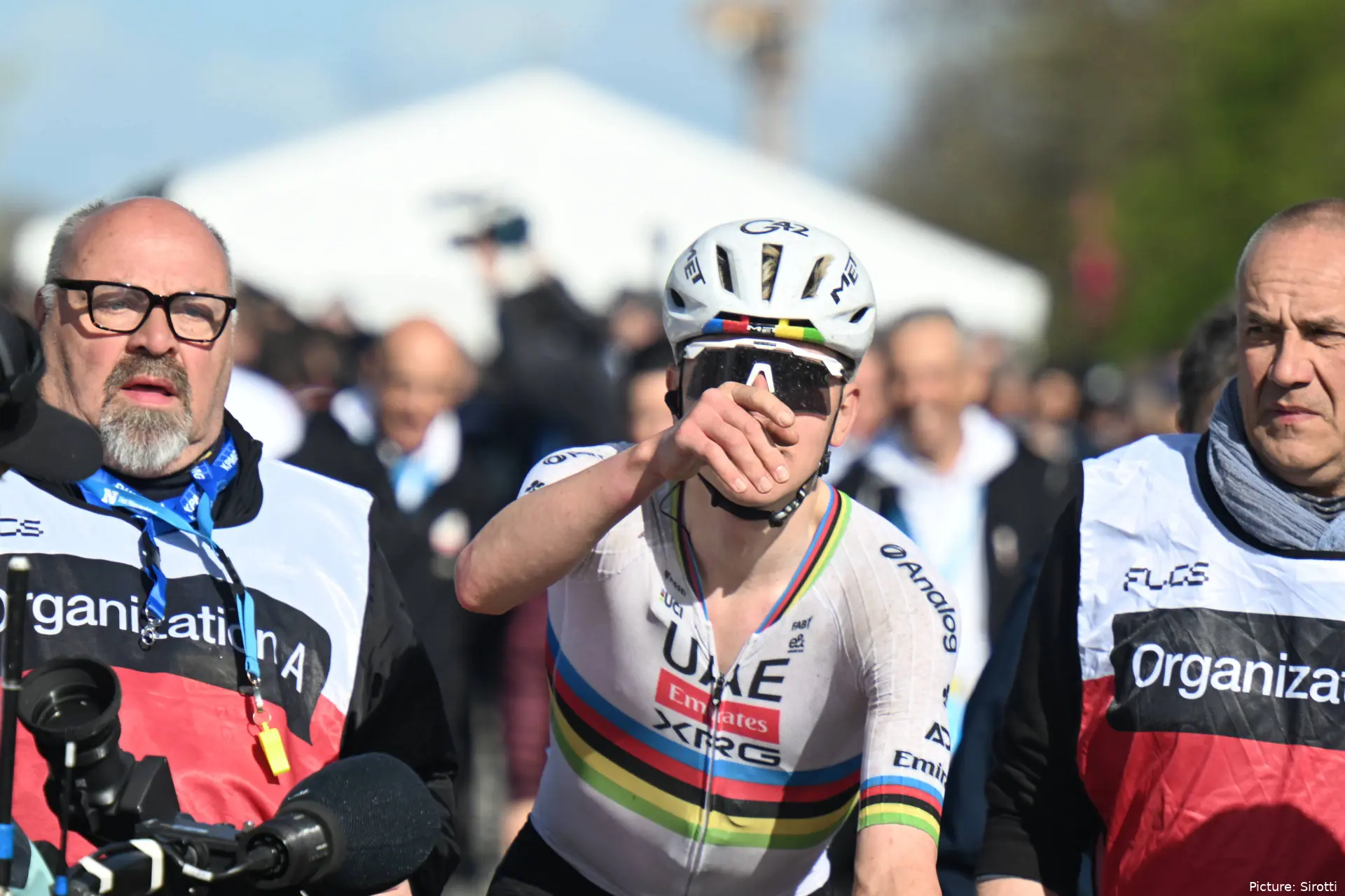 Tadej Pogacar, en el Tour de Flandes 2026