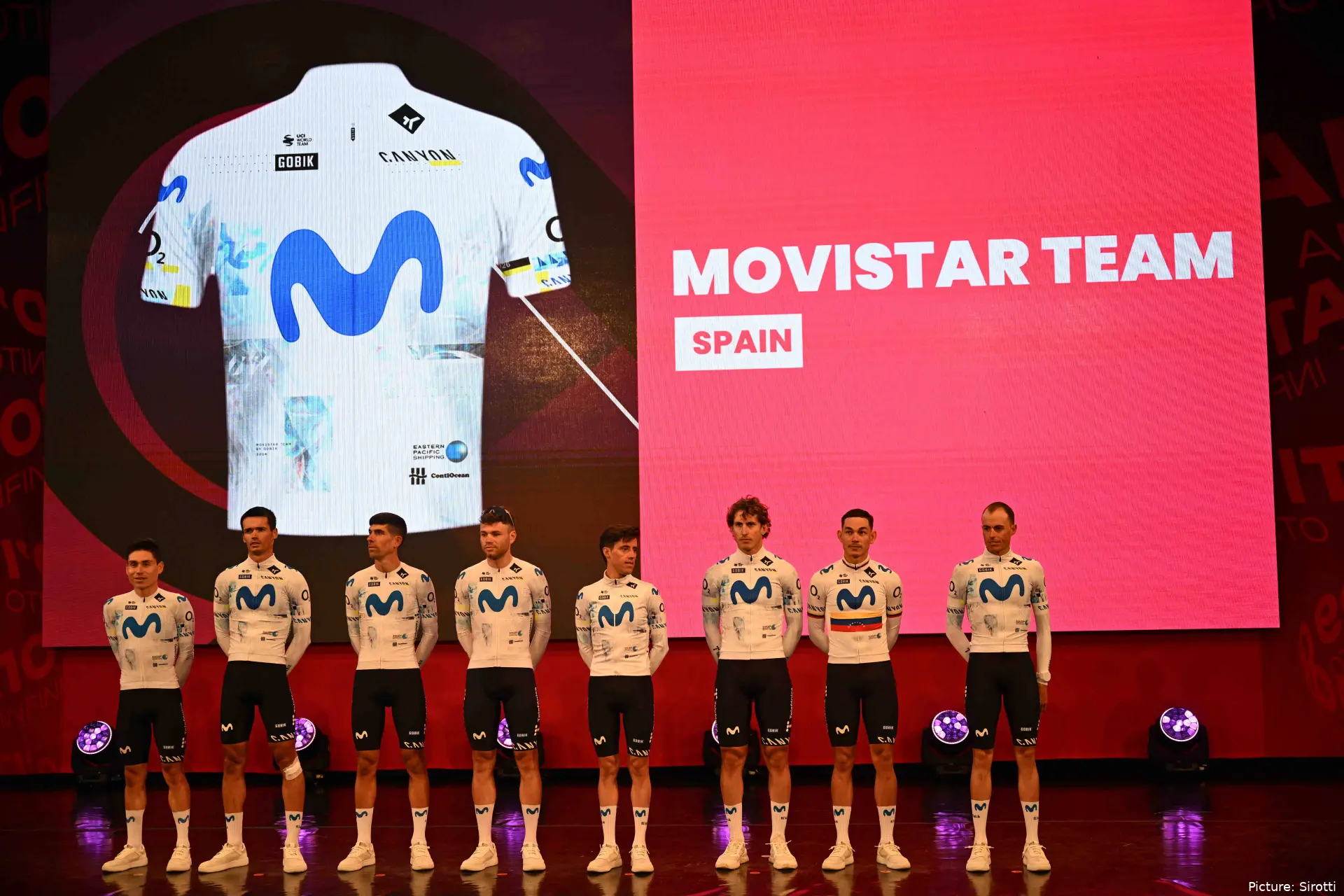 Movistar Team, en la presentación del Giro de Italia 2026.