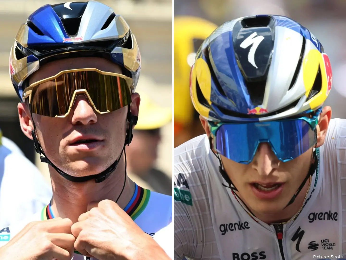 Remco Evenepoel and Florian Lipowitz