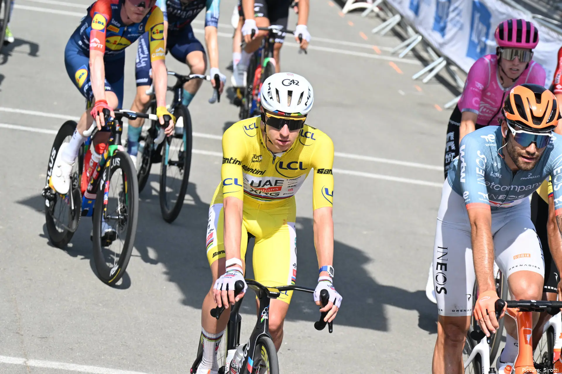 Tadej Pogacar on stage 8 of the 2026 Tour de France