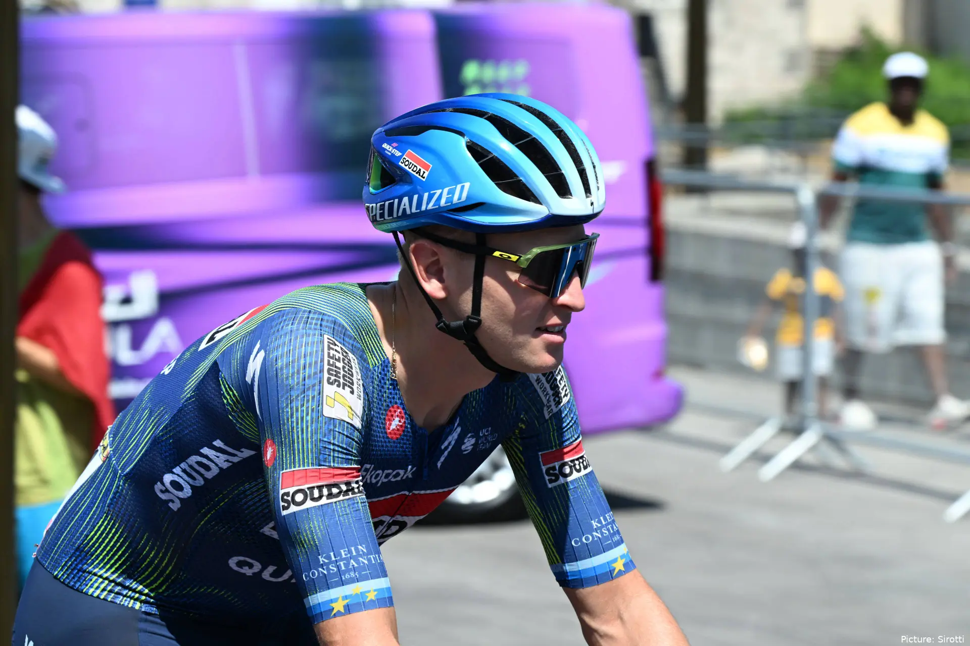 Tim Merlier on Stage 10 of the 2026 Tour de France