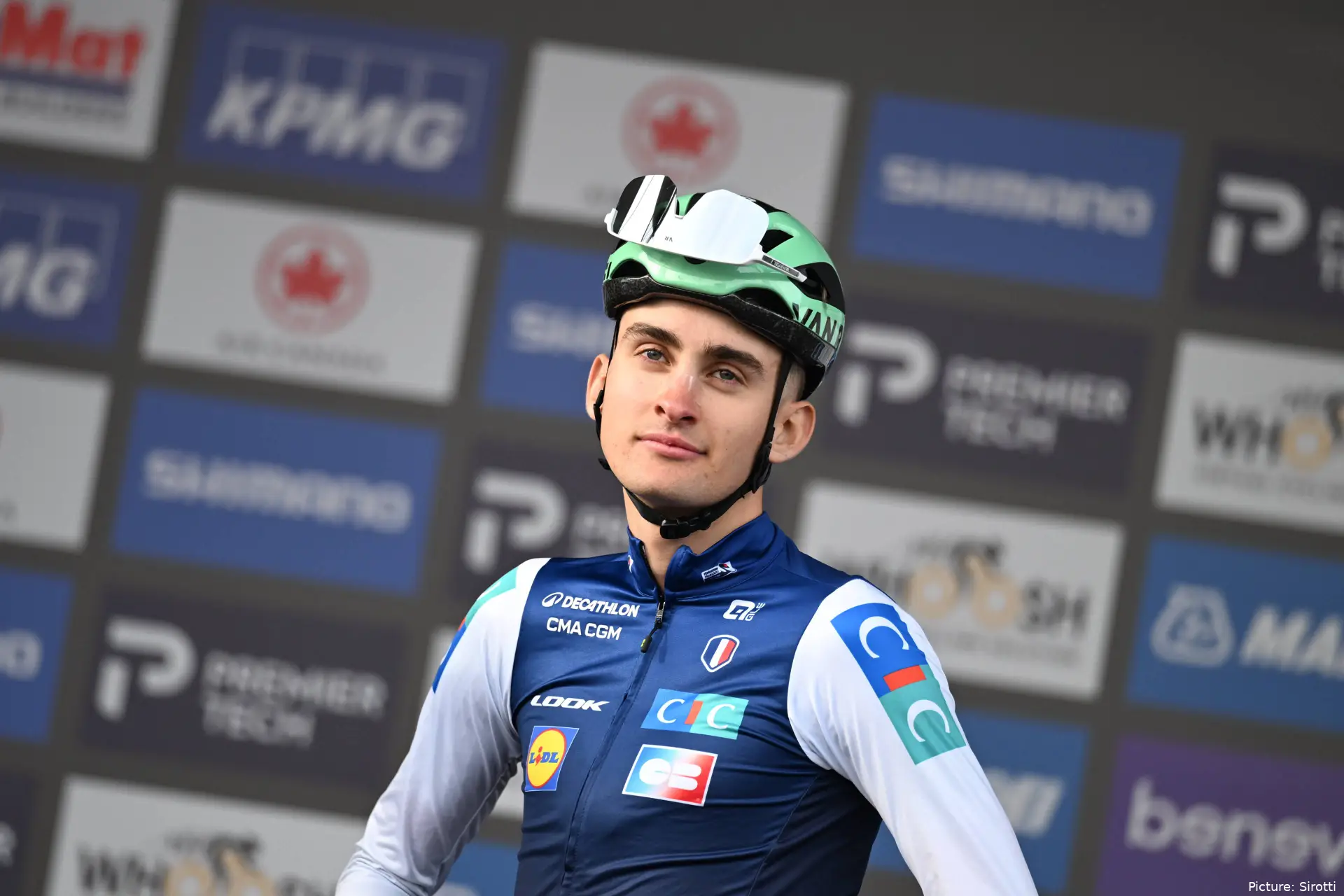 Paul Seixas ahead of the men's elite road race at the 2026 Montreal World Championships