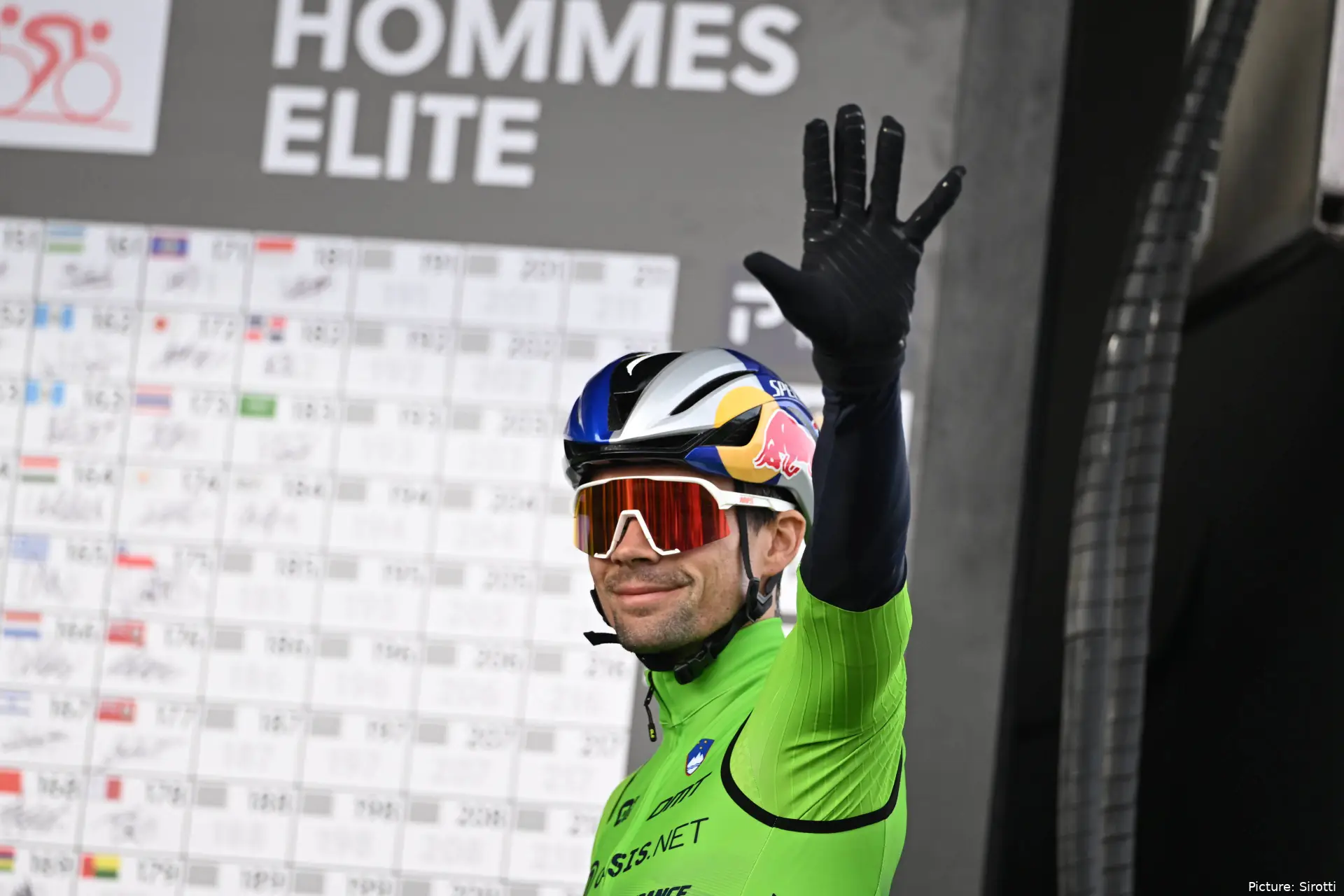 Primoz Roglic ahead of the men's elite road race at the 2026 Montreal World Championships