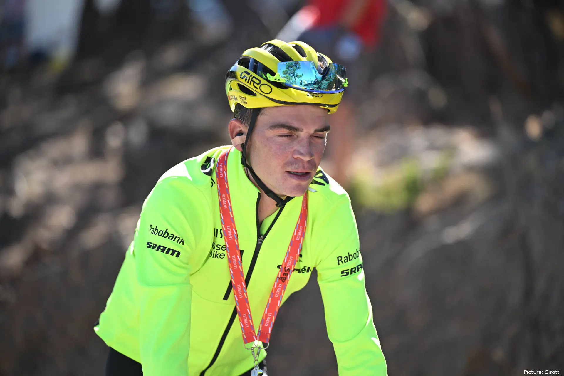 Sepp Kuss on Stage 19 of the 2026 Vuelta a Espana