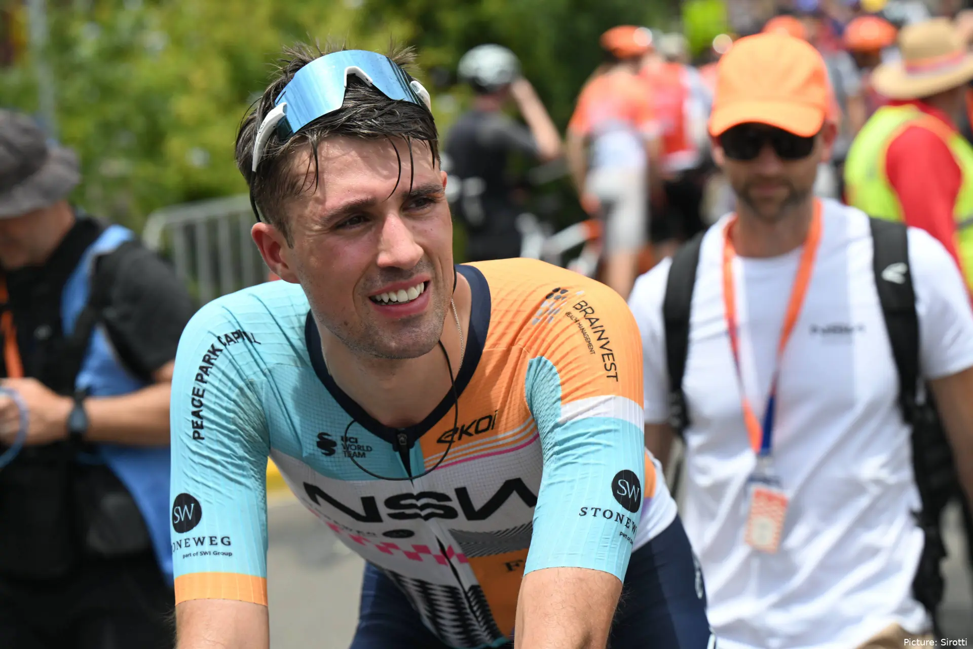 Ethan Vernon during stage 4 of the 2026 Tour Down Under