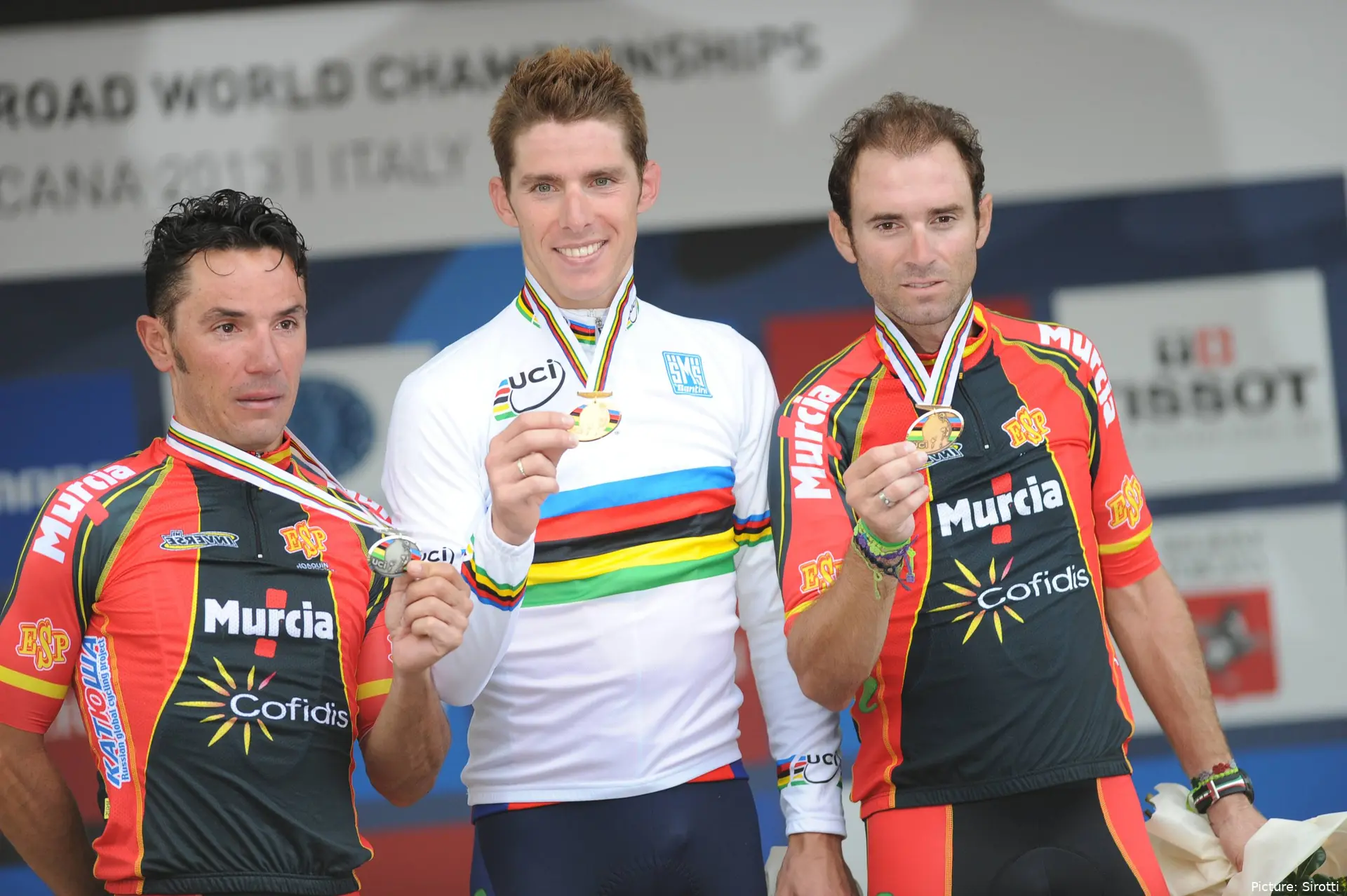 The top 3 at the 2013 Florence World Championships road race