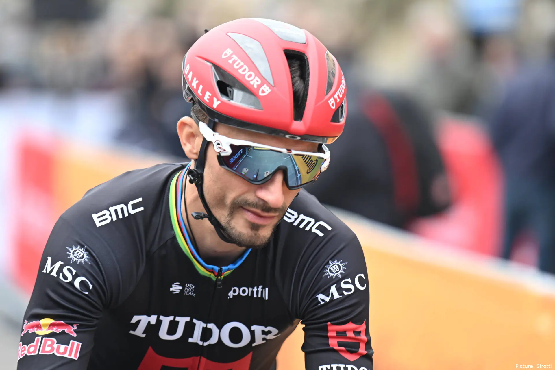 Julian Alaphilippe ahead of stage 2 at the 2026 Tirreno-Adriatico