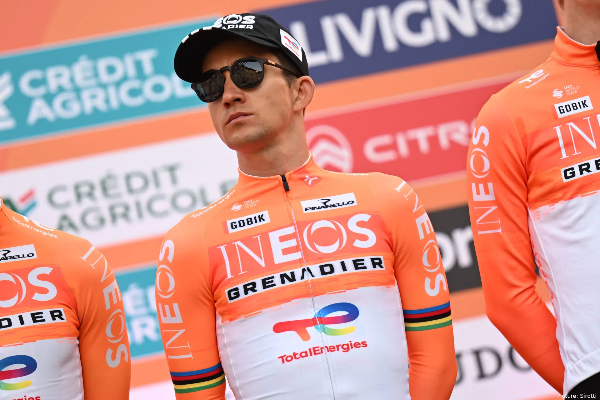Michal Kwiatkowski na apresentação das equipas da Milan-Sanremo 2026
