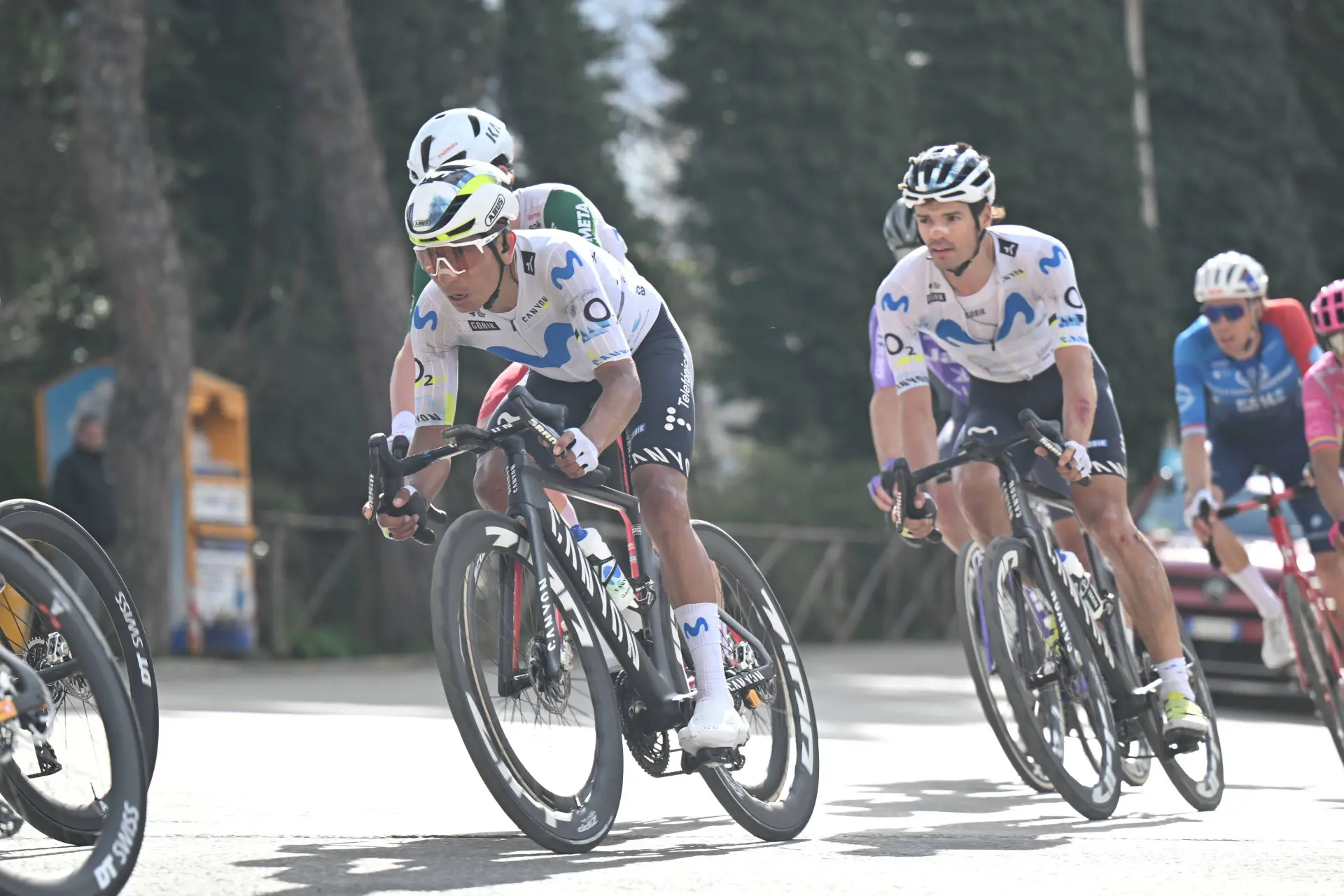 Javi Romo and Nairo Quintana, Movistar Team riders.